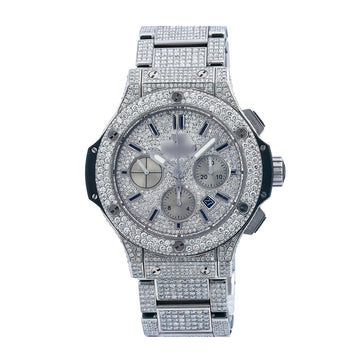 Classy Moissanite Men’s Watch 44MM White Diamond Dial With 17.25 CT Diamonds