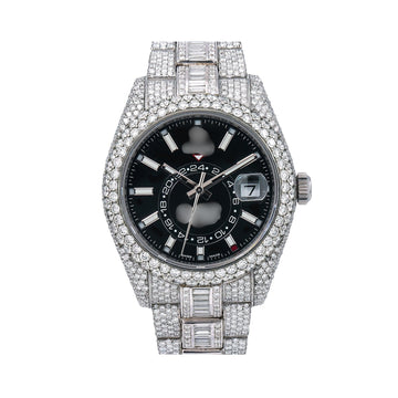 Gilded Glow Diamond Watch 42mm Black Dial With 29.75 CT Diamonds