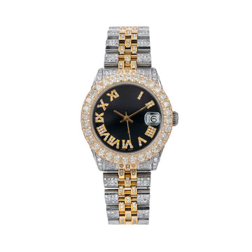 Time Magnet 31MM Black Diamond Dial Bezel And Jubilee Bracelet With 10.2 Carat Diamonds