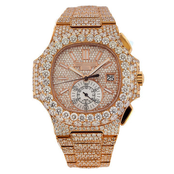 Dapper Style Moissanite Watch 40.5mm Champagne Dial Diamond Watch