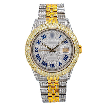 Everyday Shine Moissanite Watch 36MM Silver Diamond Dial With 9.35 CT Diamonds