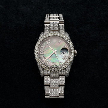 Eterna Diamond Watch 36mm Mother of Pearl Dial With 12.05 CT Diamonds