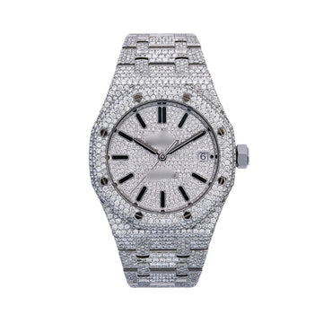 Moissanite Fashion Watch 37MM Iced Out With 20.75 CT Diamonds