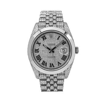 Pure Spark Watch Silver Diamond Dial With Diamond Stainless Steel Jubilee Bracelet