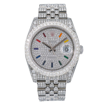 Celestial Ice Watch 36mm Silver Diamond Dial With Stainless Steel Bracelet