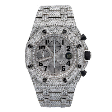 Watch the Sparkle 42MM Silver Diamond Dial With 26.25 CT Diamonds