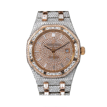 Diamond Aura Watch 41MM Rose Gold Diamond Dial With 32.75 CT Diamonds