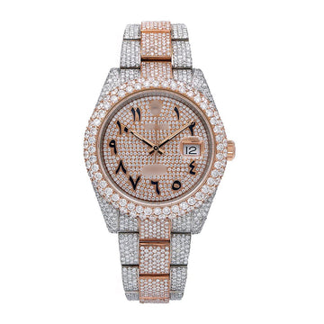 Next Level Moissanite Watch 41mm Champagne Diamond Dial With 21.25 CT Diamonds