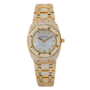 The Ice Time Moissanite Watch 27mm White Diamond Dial With 9.00 CT Diamonds