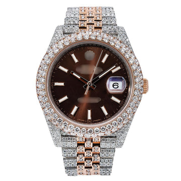 PrestigeGlow Watch 36MM Chocolate Dial With 22.75 CT Diamonds