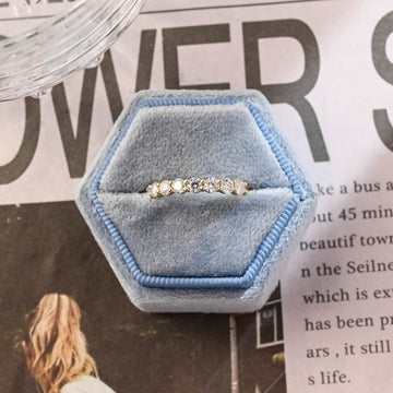 Round Cut Moissanite Engagement Wedding Band Personalized Matching Band