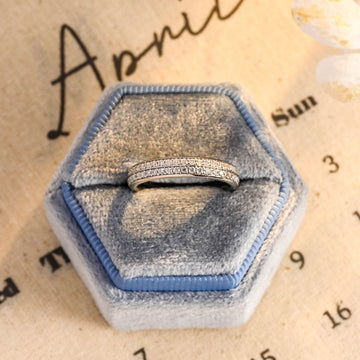 4mm Full Eternity Round Cut Moissanite Engagement