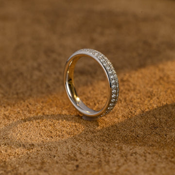 Solid Gold Moissanite Vintage Wedding Ring