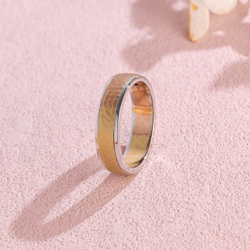 6mm Hammered Plain Simple Wedding Band