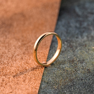 Solid Gold 3.0mm Width Art Deco Ring for Matching Engagement Ring