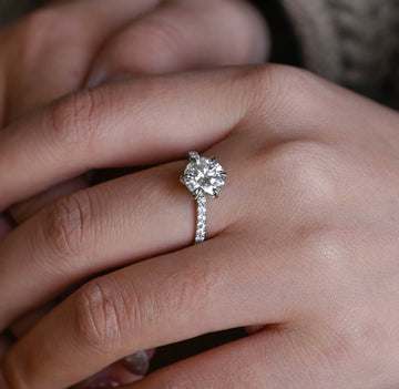 2ct Full Pave Hidden Halo Round Diamond Engagement Ring