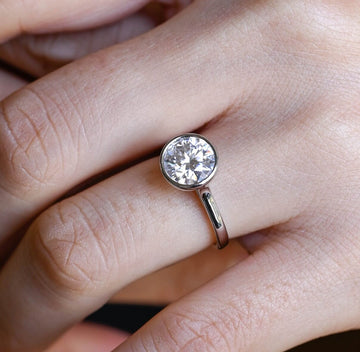 2.00ct Bezel Round Diamond Engagement Ring