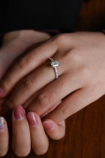 1.00ct Radiant Cut Diamond Engagement Ring