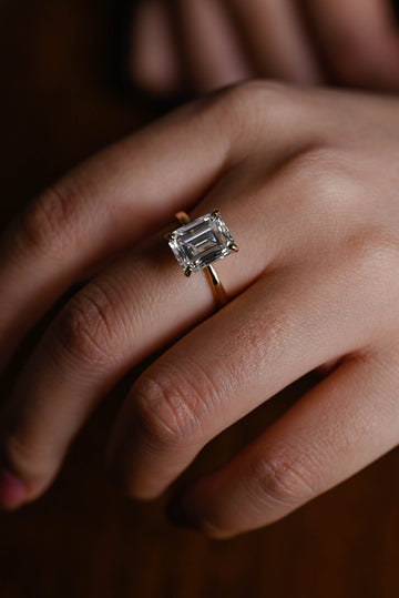 4.00ct Emerald Cut Solitaire Diamond Engagement Ring