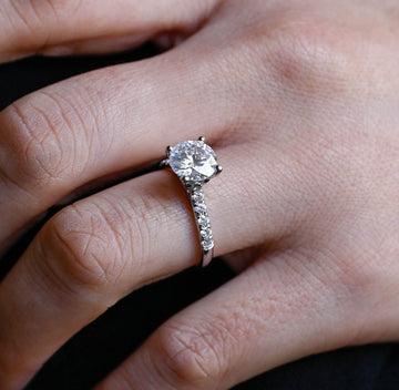 2.00ct Cathedral Halo Round Diamond Engagement Ring