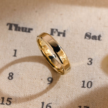 4mm Men's Real Solid Gold Men's Plain Wedding Band