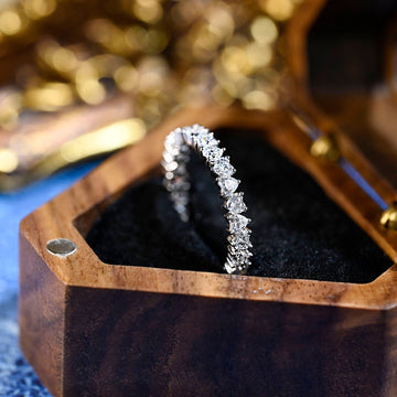 Heart Cut Moissanite Engagement Paved Anniversary Gift