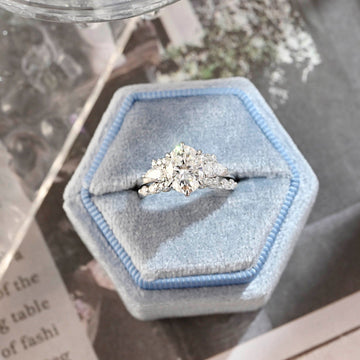 Oval Cut Three Stone Pear Moissanite Engagement Ring Set, 9K/14K/18K Solid Gold Promise Handmade Bridal Ring Set for Women, Anniversary Gift