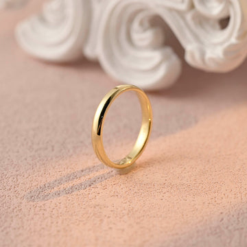 Solid Gold 3mm Width Wedding Band, Women&Men Wedding Band, Solitaire Plain Wedding Band, Wedding Ring Matching Bridal Set,Gift for Women Men