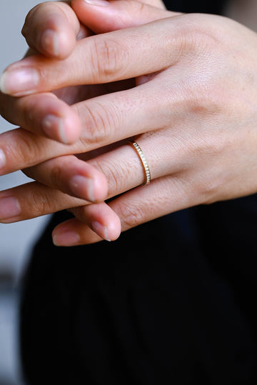 Half Eternity Wedding Band Channel Set Wedding Ring
