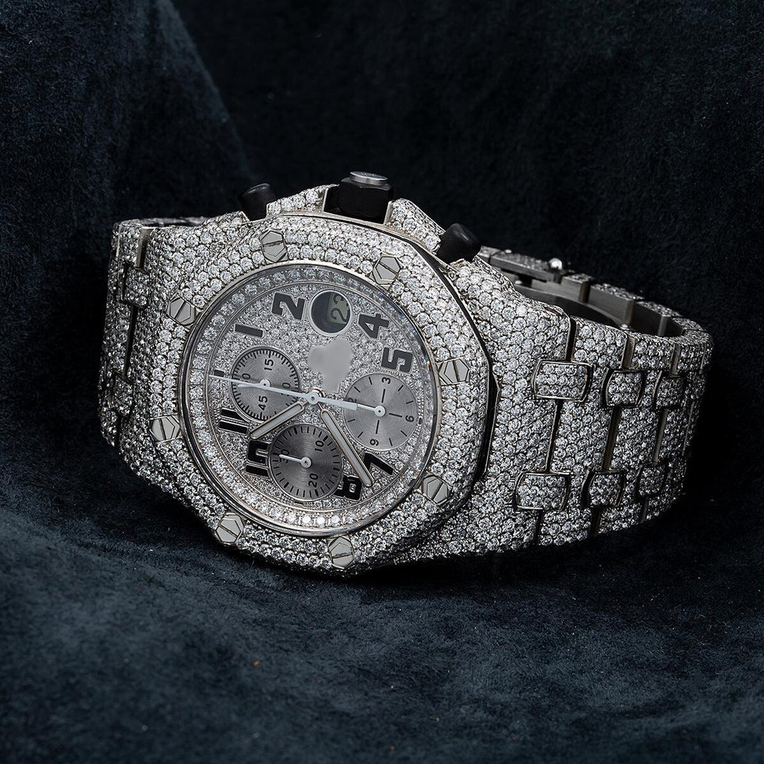 Watch the Sparkle 42MM Silver Diamond Dial With 26.25 CT Diamonds