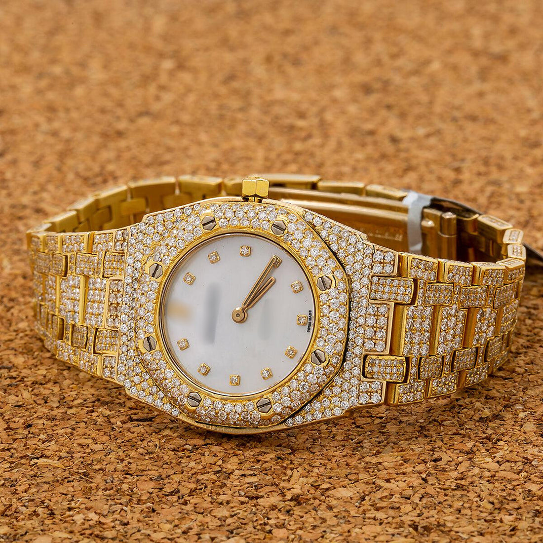 The Ice Time Moissanite Watch  27mm  White Diamond Dial With 9.00 CT Diamonds
