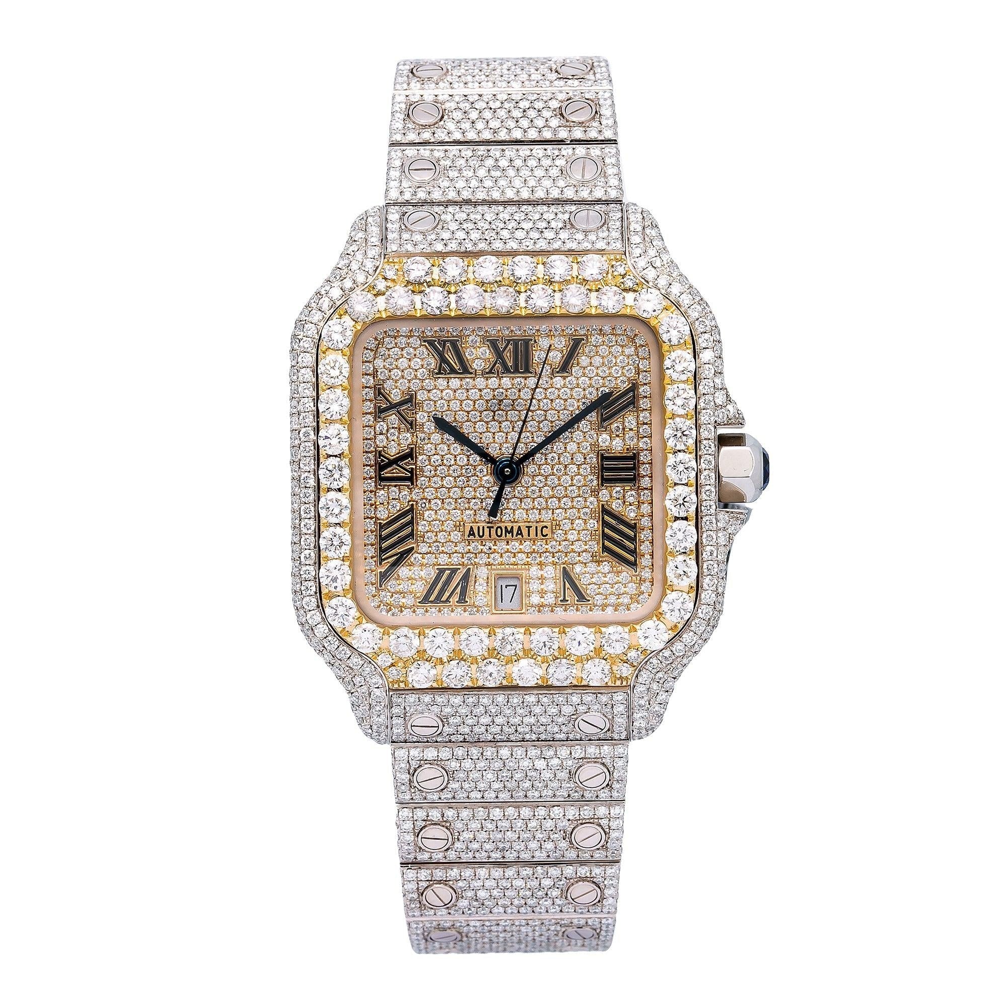 Diamond Dynasty Watch 40MM Two Tone Yellow Gold Diamond Dial With 19.25 CT Diamonds