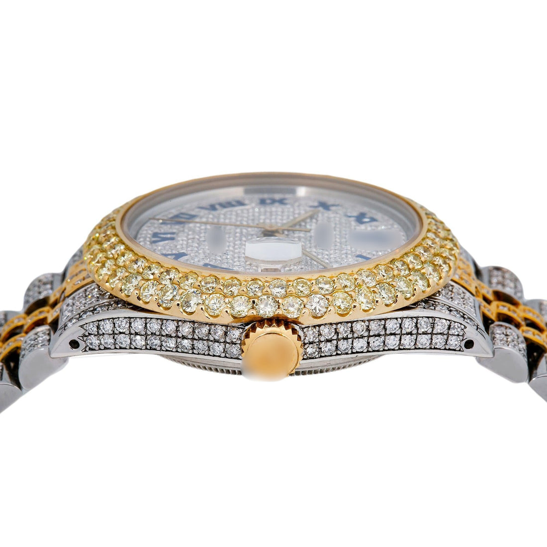 Everyday Shine Moissanite Watch 36MM Silver Diamond Dial With 9.35 CT Diamonds