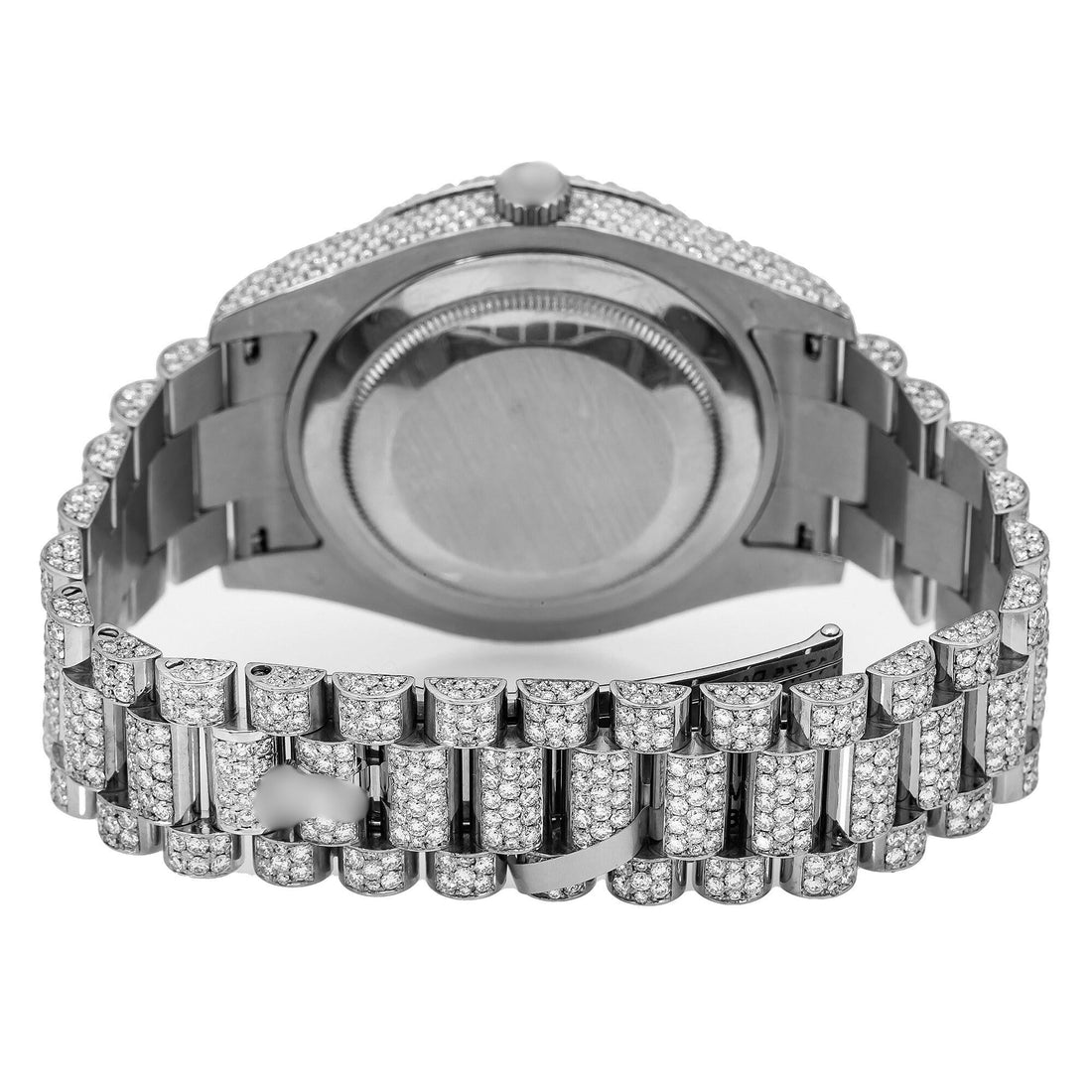 Luxury Vibes Moissanite Watch 41MM Black Diamond Dial With 17.75 CT Diamonds