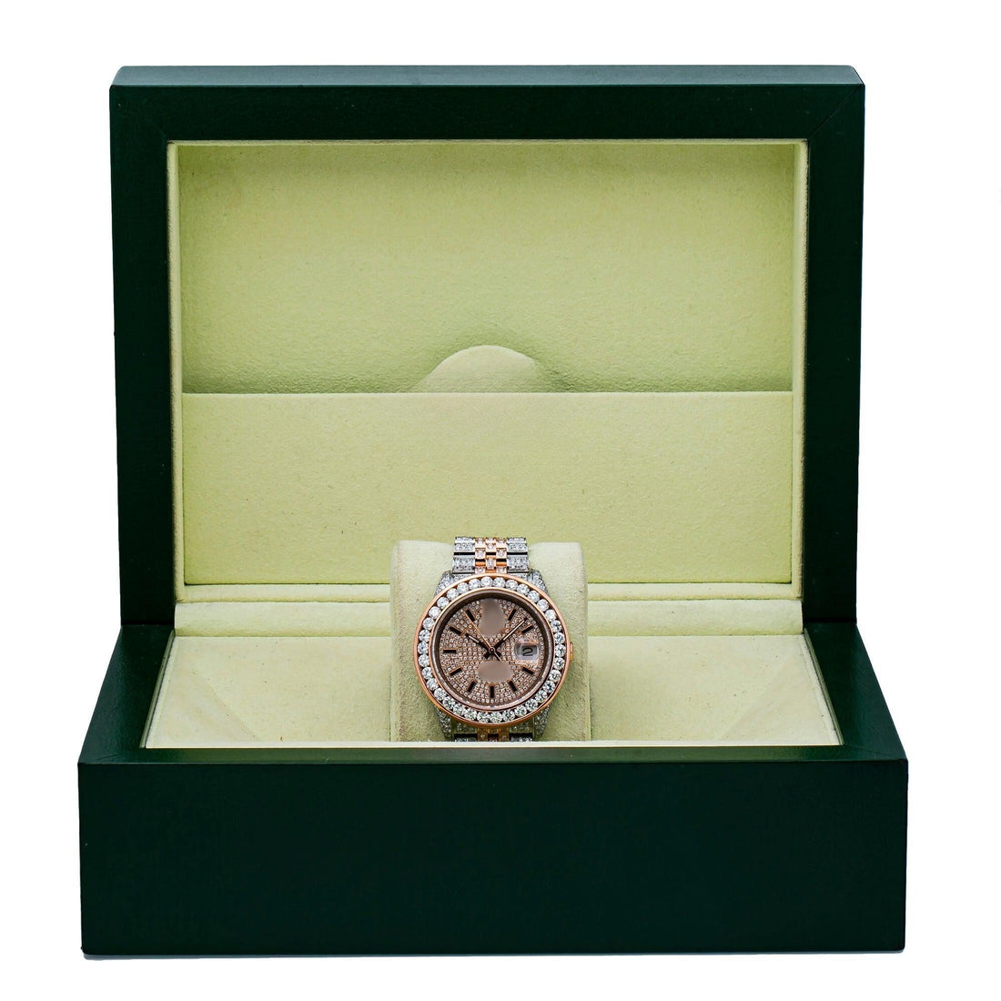 Urban Moissanite Diamond Watch 36MM Champagne Diamond Dial With 11.75 CT Diamonds