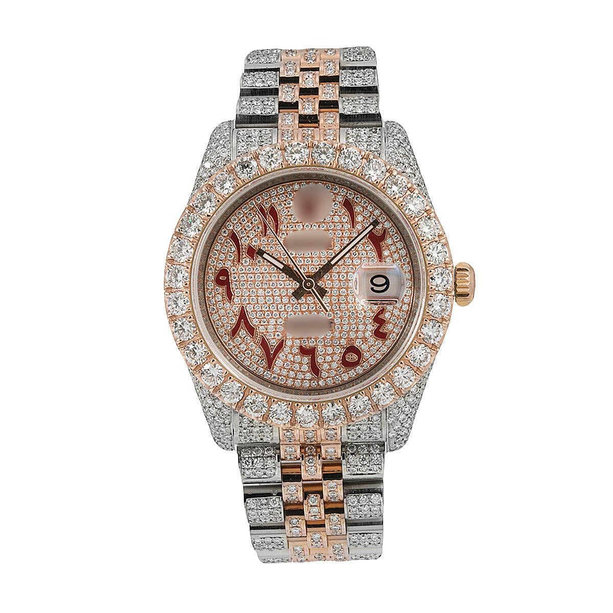 Limitless Shine Moissanite Watch 36mm Champagne Diamond Dial With 17.25 CT Diamonds
