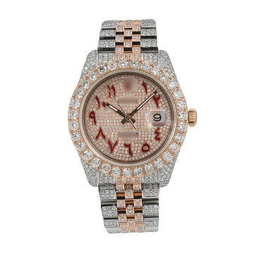 Limitless Shine Moissanite Watch 36mm Champagne Diamond Dial With 17.25 CT Diamonds