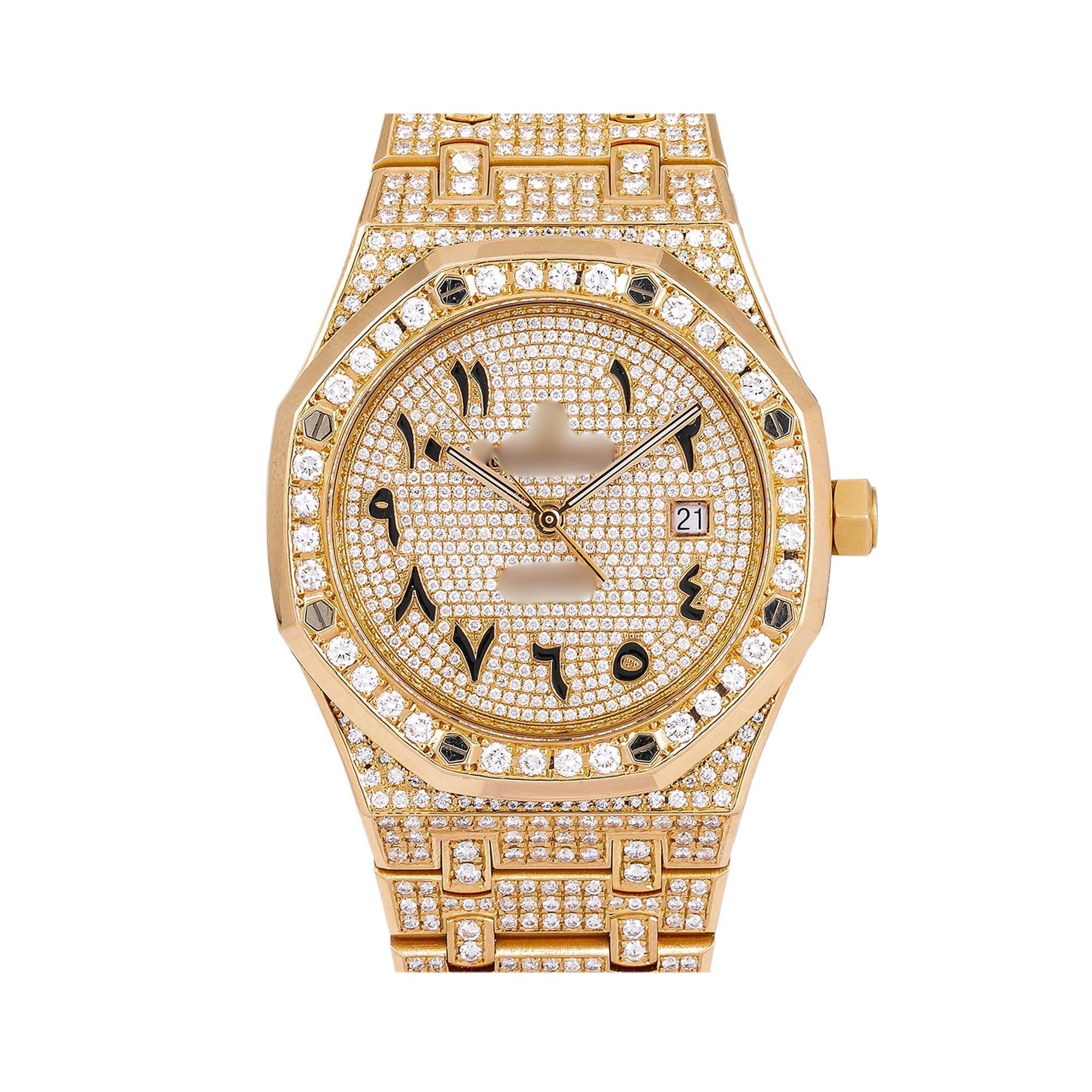 Diamond Tide Watch 41MM Rose Gold Diamond Dial With 19.75 CT Diamonds