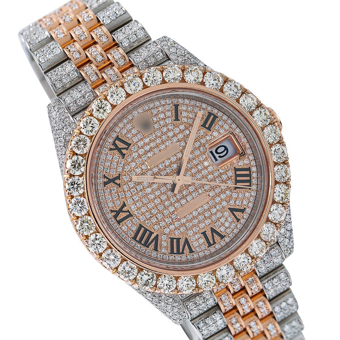 Diamond Orbit Watch 41mm Rose Gold Diamond Dial With Two Tone Jubilee BraceletWith 22.5 CT Diamonds