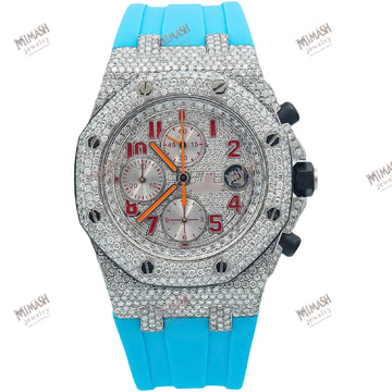 Moissanite Gents Watch 42MM Diamond Dial With 10.75 CT Diamonds