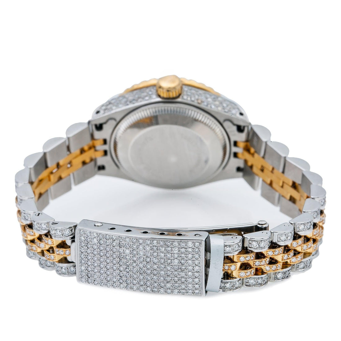 Moissanite Gents Watch 26MM Pink Diamond Dial With 5.75 CT Diamonds