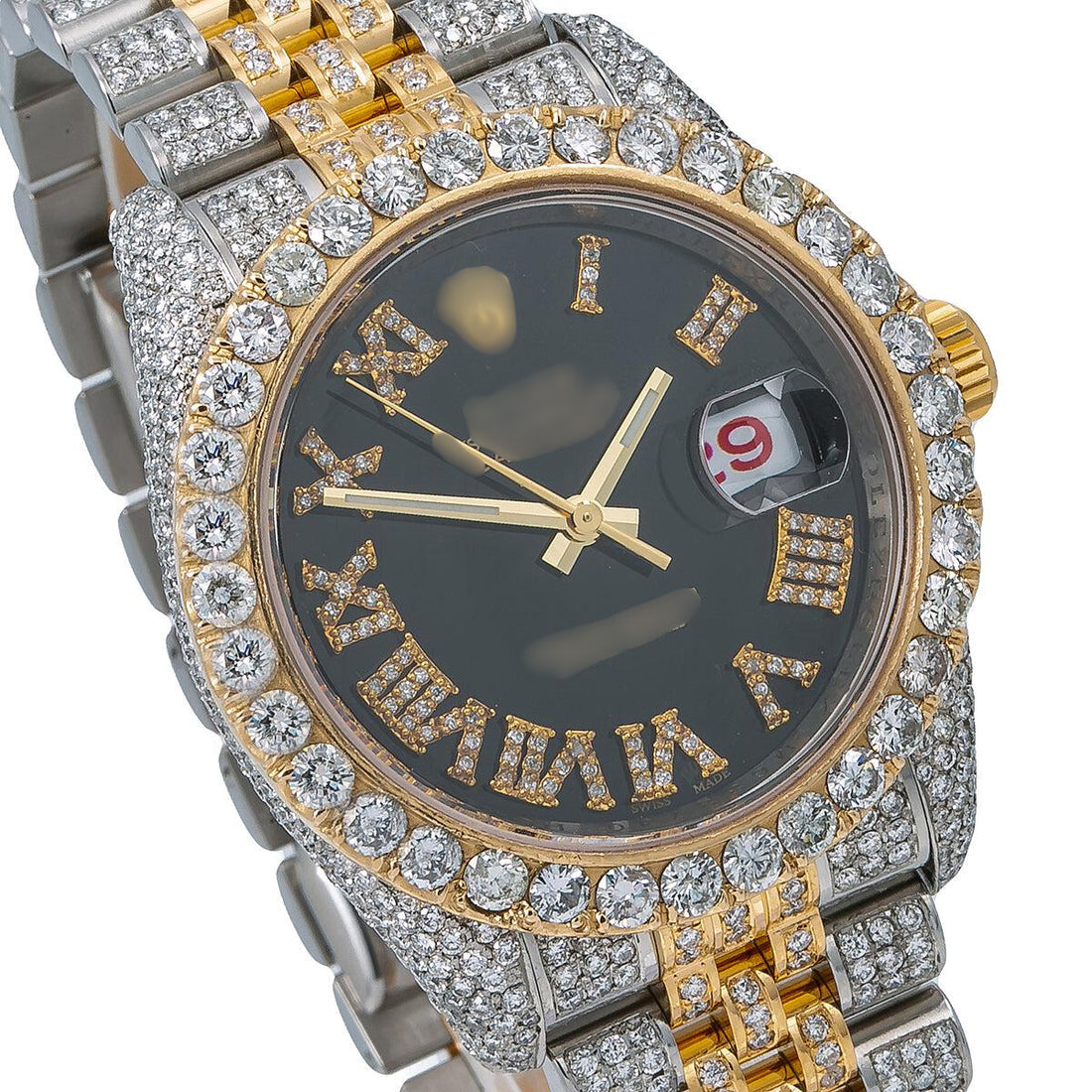 Time to Shine Watch 36mm Black Diamond Dial With Two Tone Jubilee Bracelet