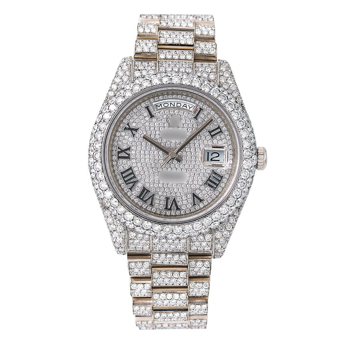 Imperial Iced Watch  41mm Silver Diamond Dial With 18K White Gold Bracelet