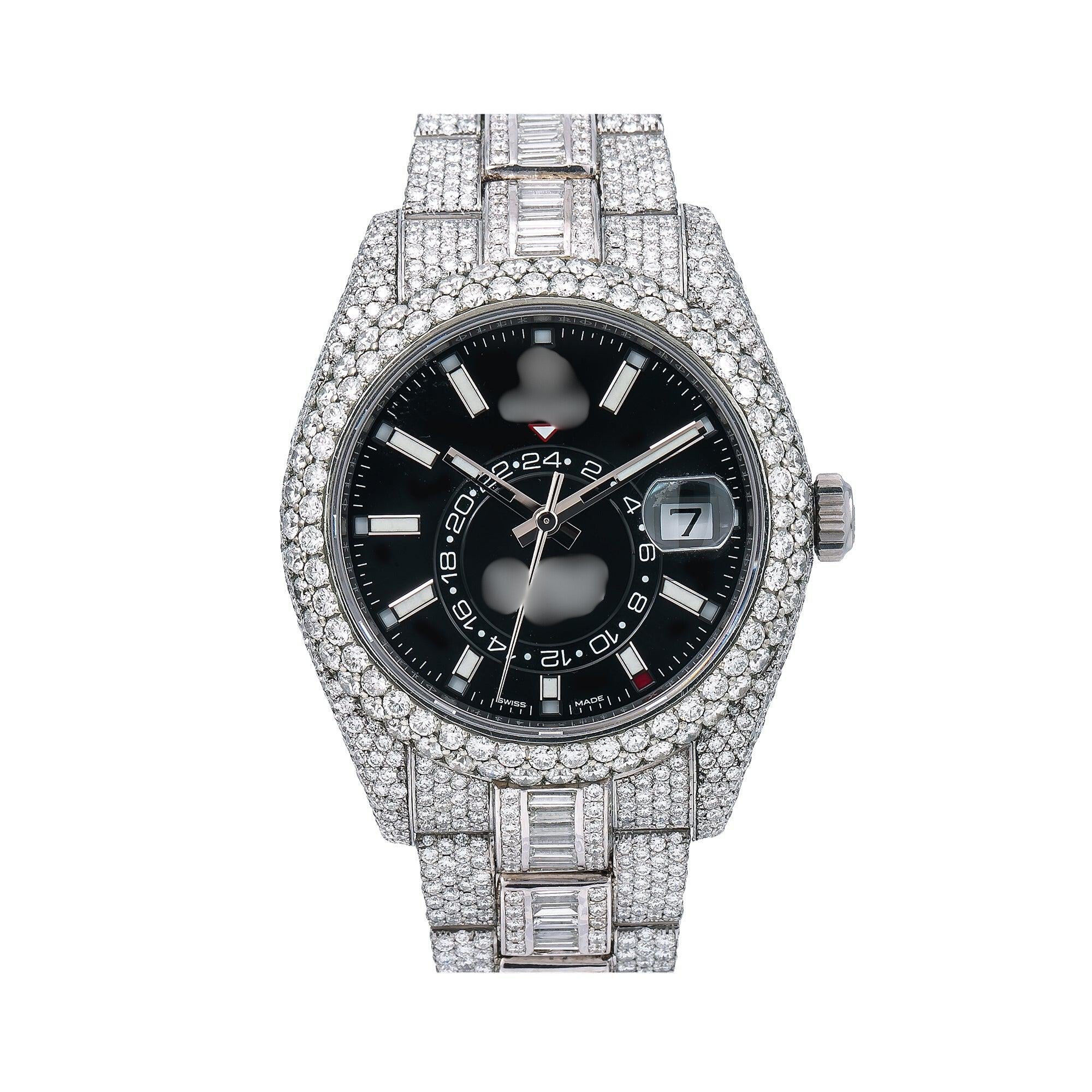 Gilded Glow Diamond Watch  42mm Black Dial With 29.75 CT Diamonds