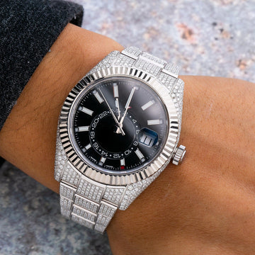 Glow King Watch 42MM Black Dial With Stainless Steel Oyster Bracelet