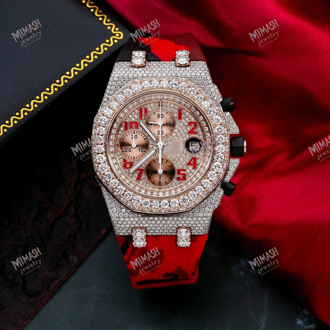 Royal Moissanite Diamond Watch 42MM With 17.25 CT Diamonds