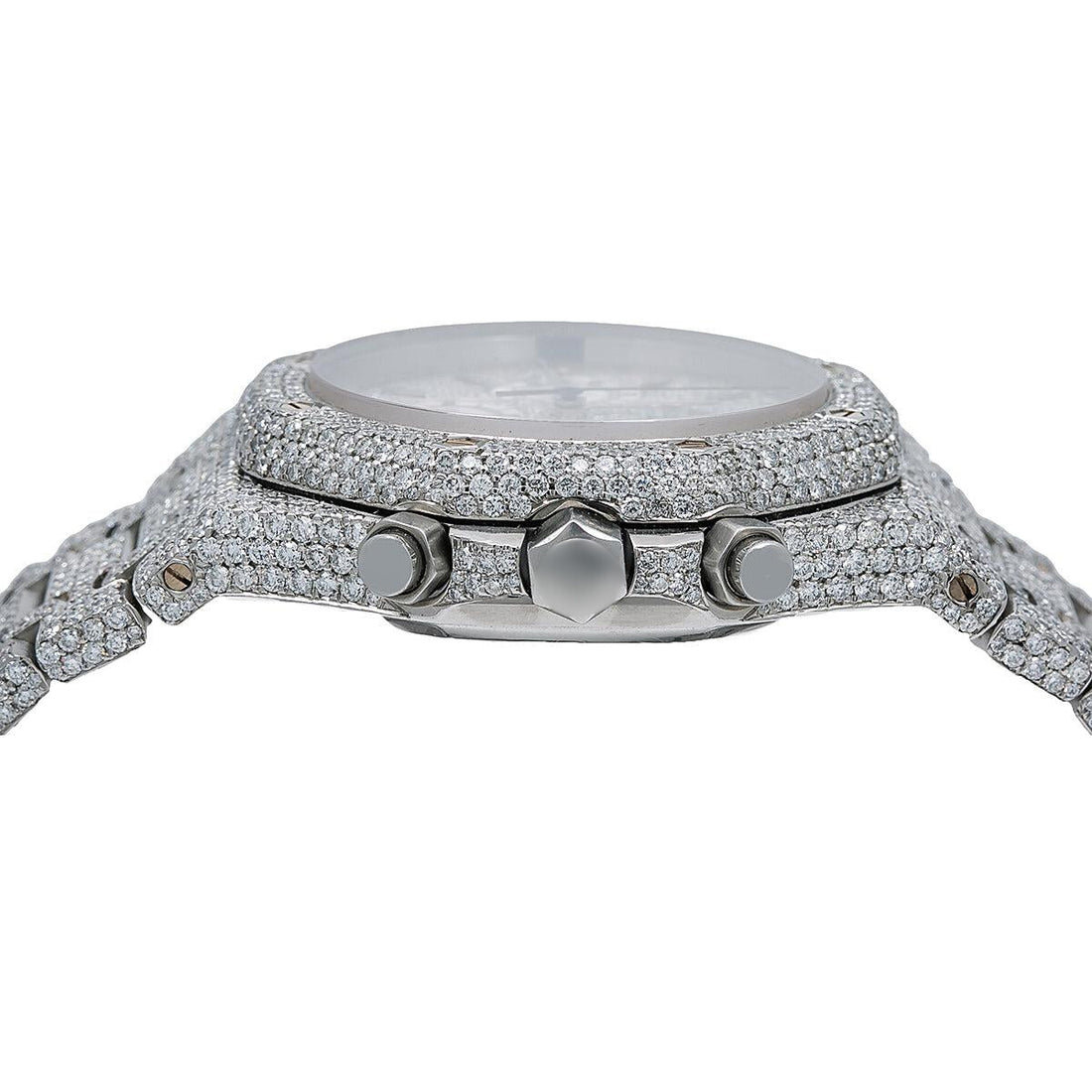 Crystal Command Watch 39MM Silver Diamond Dial With 23.75 CT Diamonds