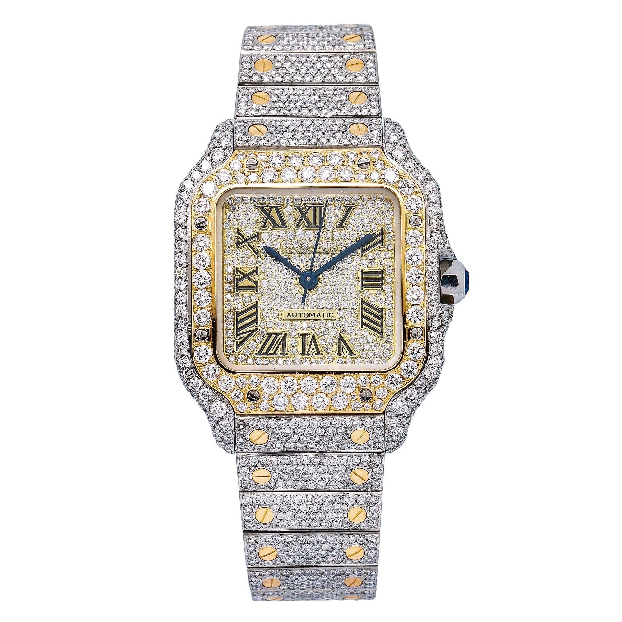 Infinity Shine Watch 35MM Champagne Diamond Dial With Two Tone Bracelet
