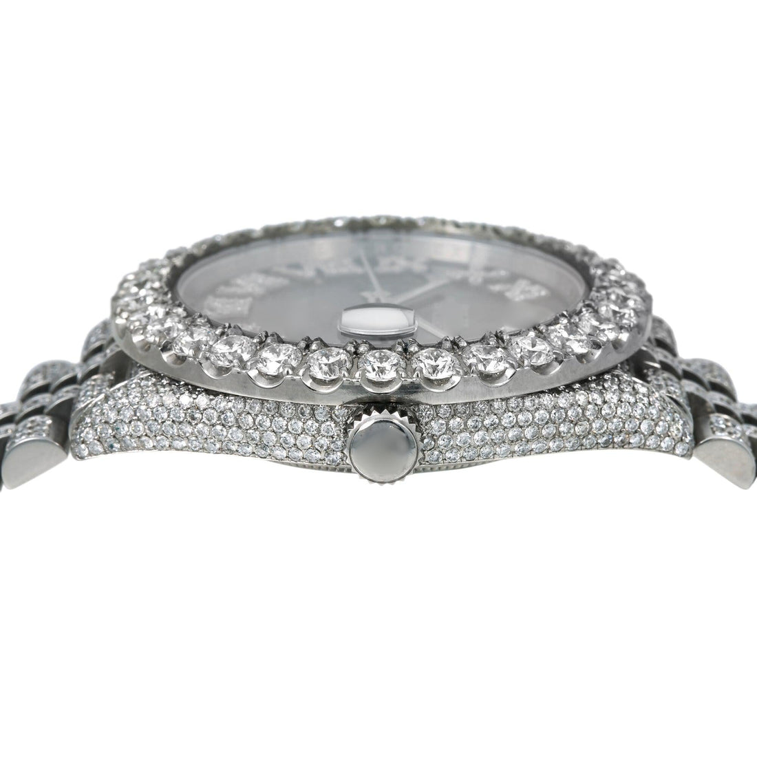 True Shine Watch 41mm Blue Diamond Dial With Stainless Steel Bracelet