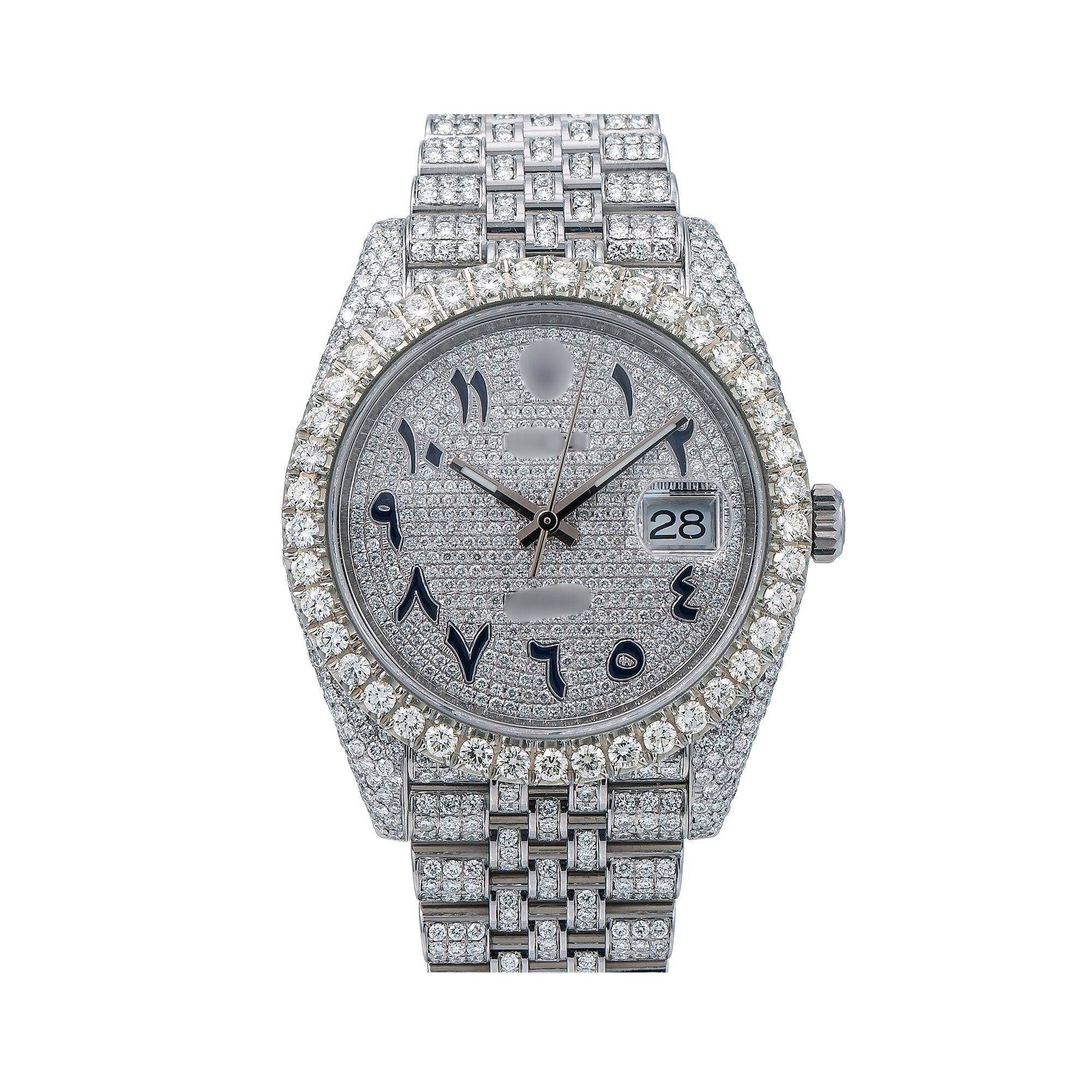 Ultimate Ice Watch 41mm Silver Diamond Dial Flower Setting 18 Carat Diamonds Jubilee Bracelet